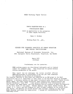 (with an application to the estimation of labor supply functions) James J.