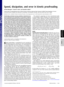 Speed, dissipation, and error in kinetic proofreading Arvind Murugan