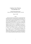 Condorcet Jury Theorem: The dependent case Bezalel Peleg and Shmuel Zamir