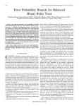 Error Probability Bounds for Balanced Binary Relay Trees , Student Member, IEEE