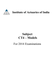 Subject CT4 – Models Institute of Actuaries of India