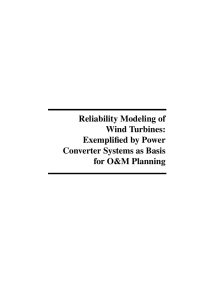 Reliability Modeling of Wind Turbines: Exemplified by Power Converter Systems as Basis
