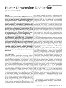 Faster Dimension Reduction By Nir Ailon and Bernard Chazelle