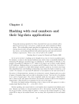 Hashing with real numbers and their big-data applications Chapter 4