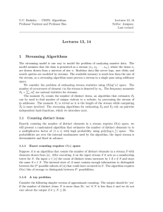 U.C. Berkeley — CS270: Algorithms Lectures 13, 14 Scribe: Anupam