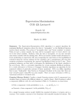 Expectation-Maximization COS 424 Lecture-8 Muneeb Ali