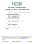 Physician Assistant Program  Pre-Admission Course Checklist – Jackson Community College*