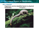 17.1 The Linnaean System of Classification