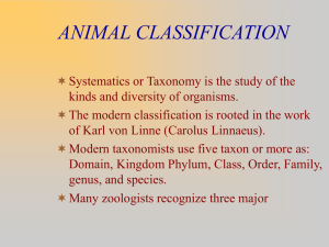 Systematics: Original Lecture Material