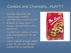 Cookies and Chemistry…Huh!?!?