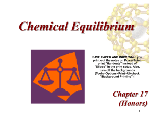 Ch 17 Equilibrium