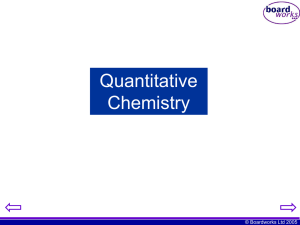 Quantitative Chemistry