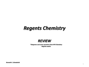 Regents Chemistry Review - New York Science Teacher