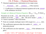 Ch. 8 Notes (Chemical Reactions) Teacher 2010