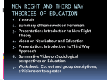 NEW RIGHT AND THIRD WAY THEORIES OF EDUCATION