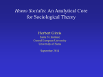 Homo Socialis: An Analytical Core for Sociological Theory