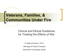 Veterans, Families, & Communities Under Fire