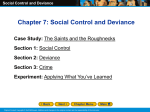 Social Control and Deviance