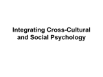 Culture and Social Psychology