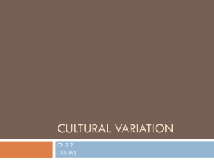 Cultural Variation