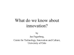 What do we know about innovation?