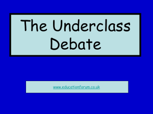 The Underclass - Education Forum
