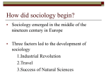 Origin of Sociology - Washington State University