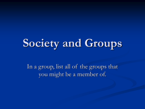 Society and Groups - U