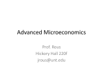 Advanced Microeconomics - Department of Economics