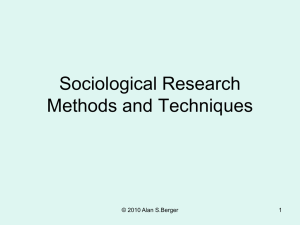 Sociological Research Methods