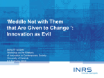 Innovation as Evil