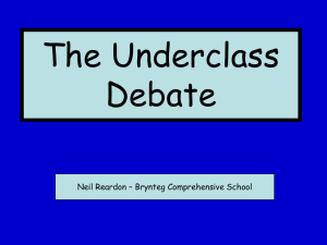 PPT The Underclass Debate
