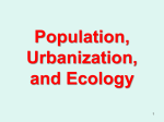 Population, Ecology, Urbanization Enviroment