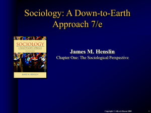 Sociology: A Down-to-Earth Approach, 7/e
