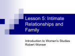 Lesson 5 - Intimate Relationships and Family