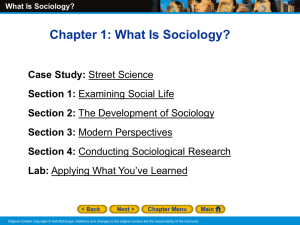 What Is Sociology? - Anderson County Schools