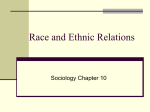 Chapter 10 Race and Ethnic Relations
