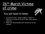 26 th March Victims of crime
