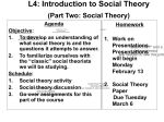 Sociology 2011-2012 - S2 - Intro to Social Theory