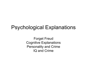 Psychological Explanations