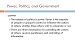 Chapter 8 Power, Politics, and Government