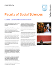 Faculty of Social Sciences Cultural Capital and Social Exclusion  CASE STUDY