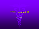 PTCE Handout #8