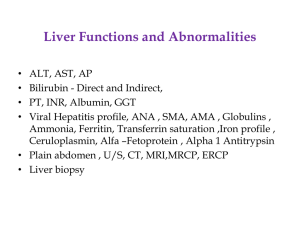 Liver Functions and Abnormalities