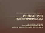Introduction to Psychopharmacology Ed johnson, mac, lpc South