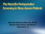 Perioperative Screening for Obstructive Sleep Apnea Patient Safety