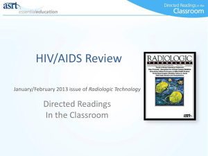 HIV/AIDS Review - American Society of Radiologic Technologists
