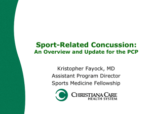 Sport-Related Concussion: An Overview and Update for the PCP