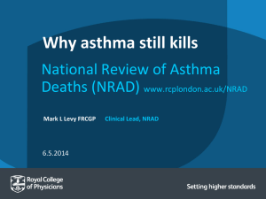 The NRAD report, a clinical overview launch presentation