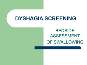 DYSHAGIA SCREENING